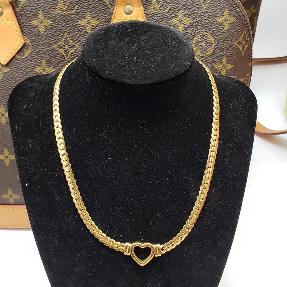 18k Gold Plated Stainless Steel Heart Pendant Necklace Chain